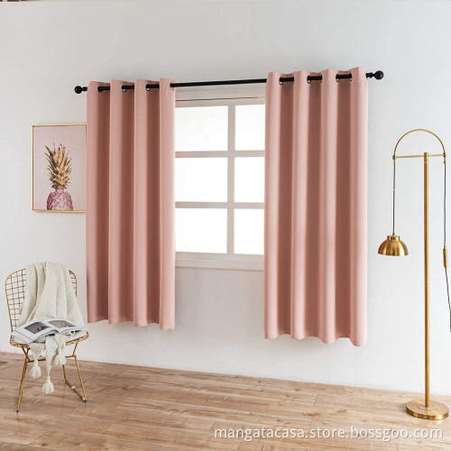 Bedroom Blackout Curtains Grommet 2 Panels